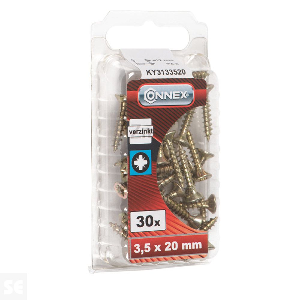 Tornillos Universal Galvanizado 3,5 x 20 mm (30u.)