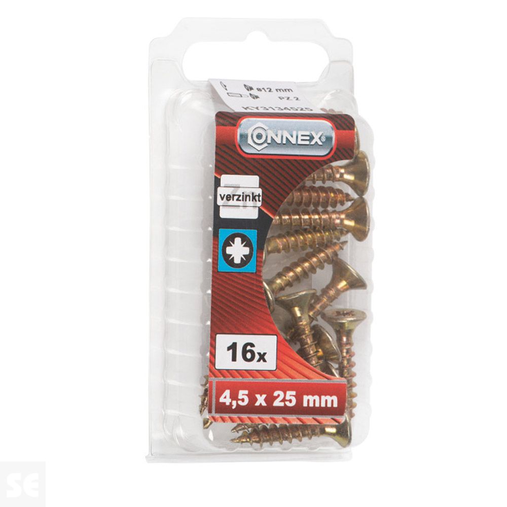 Tornillos Universal Galvanizado 4,5x25 mm (16u.)