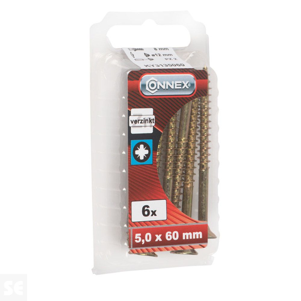 Tornillos Universal Galvanizado 5x60 mm (6u.)