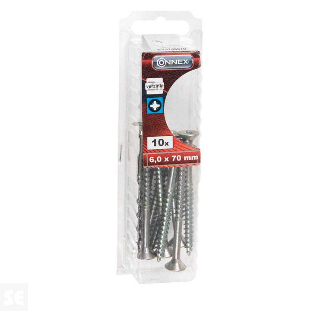 Tornillos Universal Galvanizado Pz 6,0x70 mm (10u.)