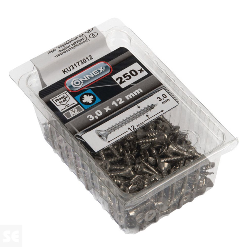 Tornillos Universales Inox Pz 3,0x12
