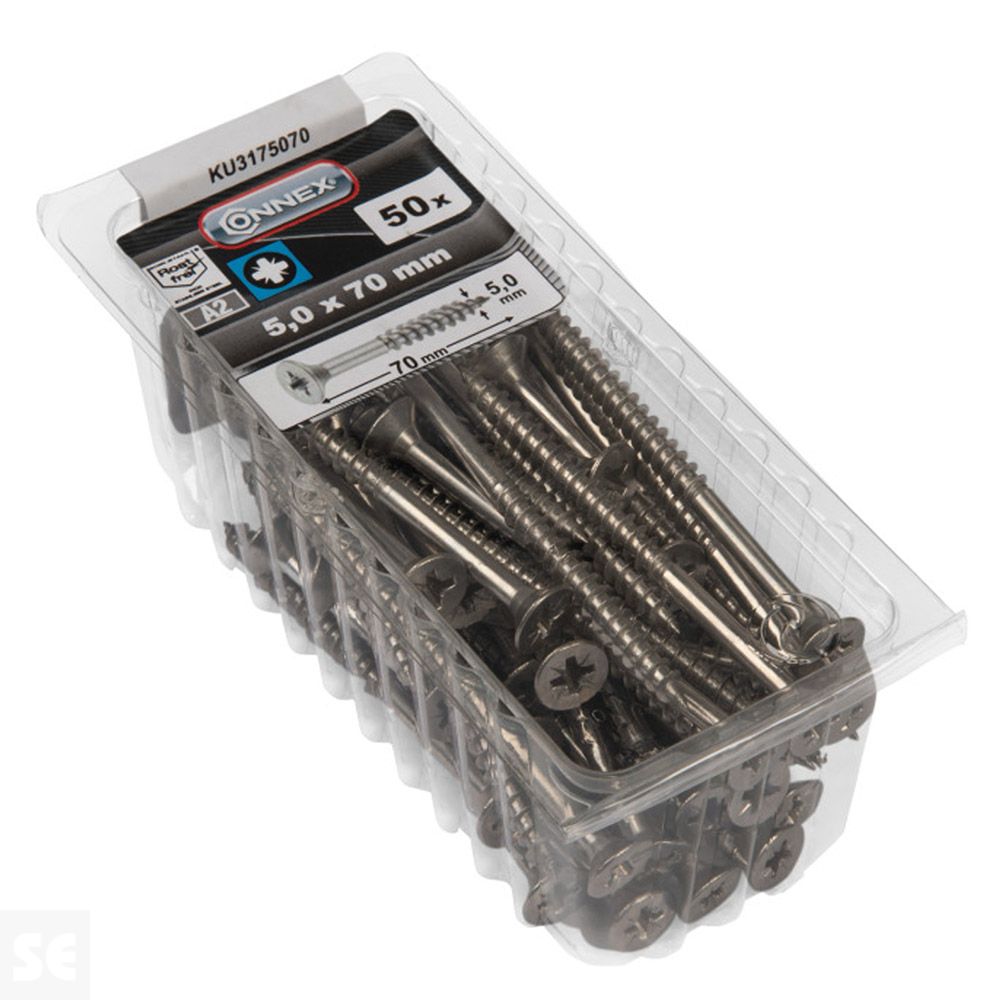 Tornillos Universales Inox Pz 5,0x70