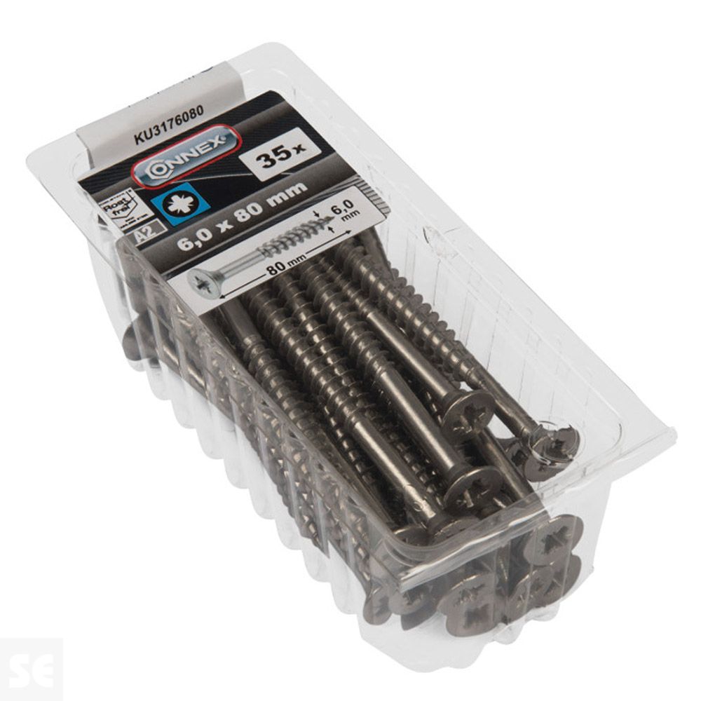 Tornillos Universales Inox Pz 6,0x80