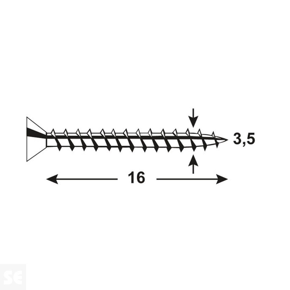 Tornillo Universal Inox A2 Tx 3,0X16 mm (150u.)
