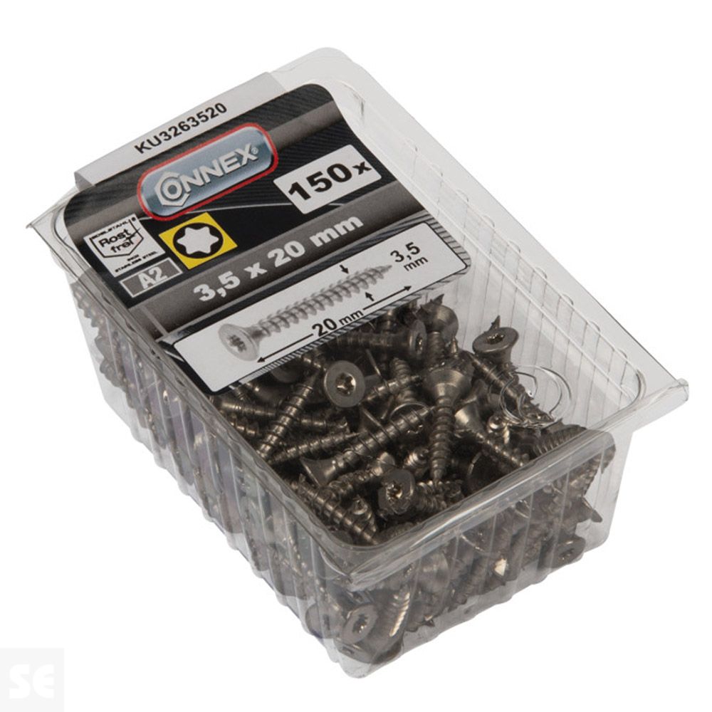 Tornillo Universal Inox A2 Tx 3,5X20 mm (150u.)