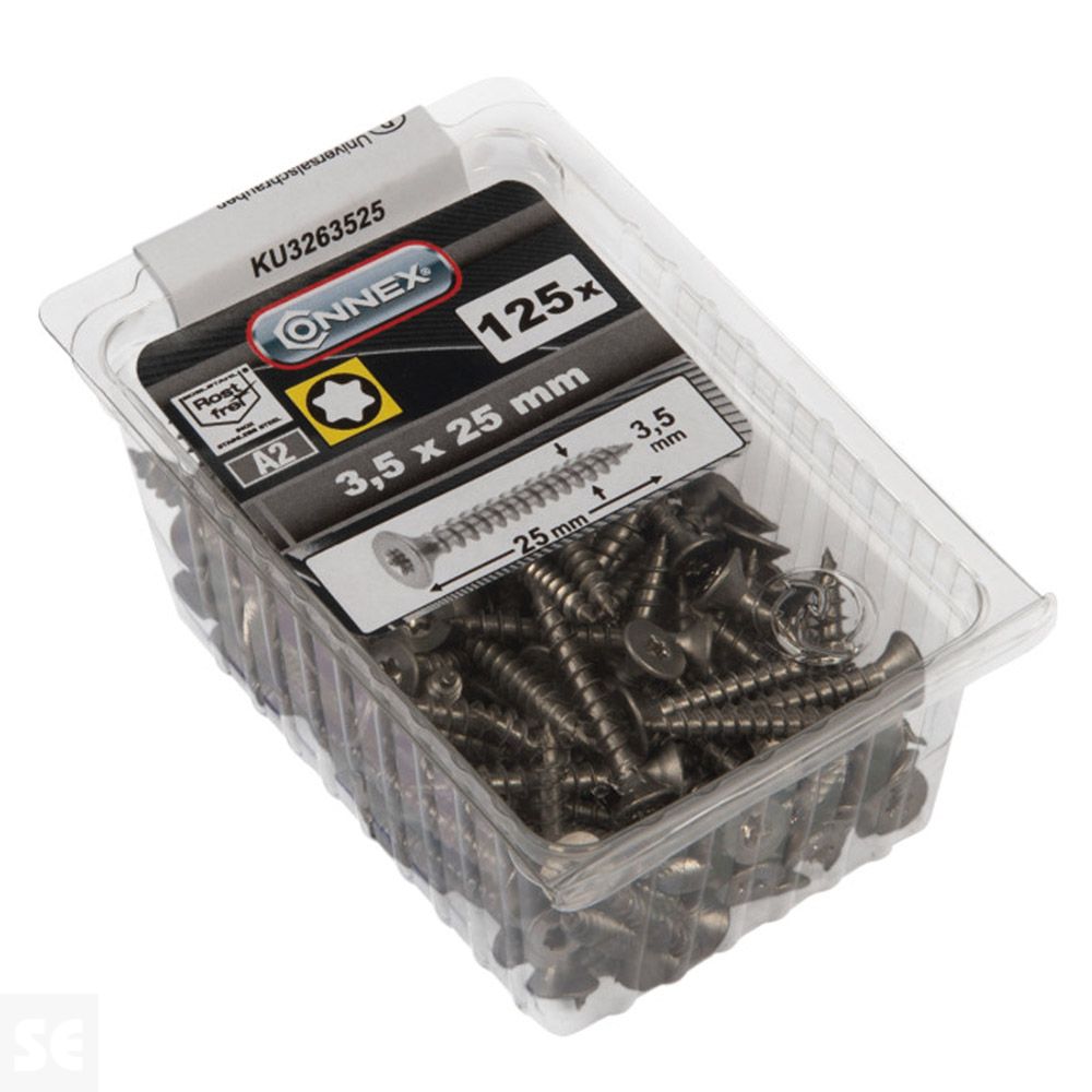 Tornillo Universal Inox A2 Tx 3,5X25 mm (125u.)