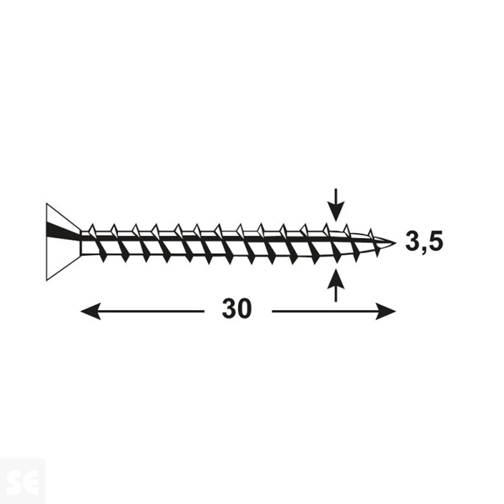 Tornillo Universal Inox A2 Tx 3,5X30 mm (100u.)