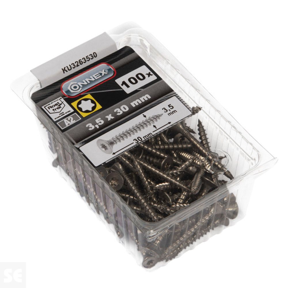 Tornillo Universal Inox A2 Tx 3,5X30 mm (100u.)