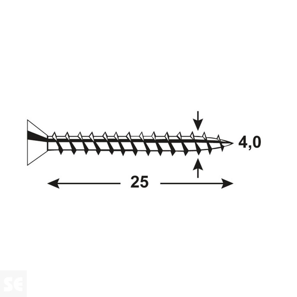 Tornillo Universal Inox A2 Tx 4,0X25 mm (100u.)