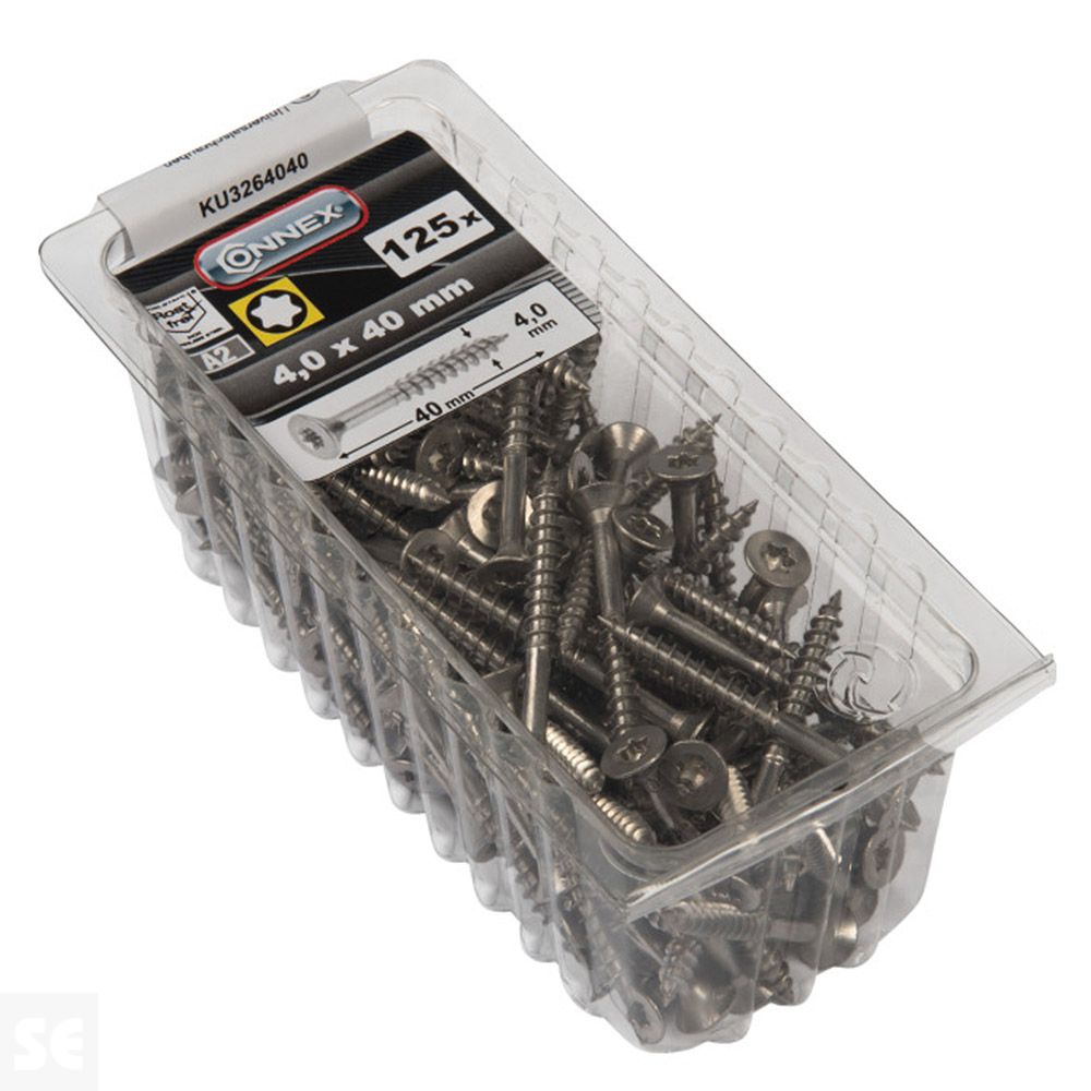 Tornillo Universal Inox A2 Tx 4,0X40 mm (125u.)