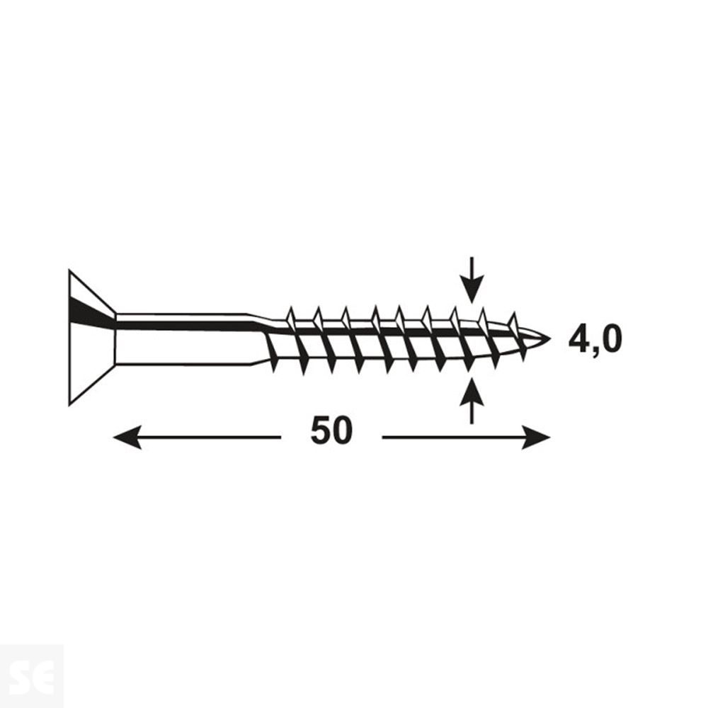 Tornillo Universal Inox A2 Tx 4,0X50 mm (75u.)