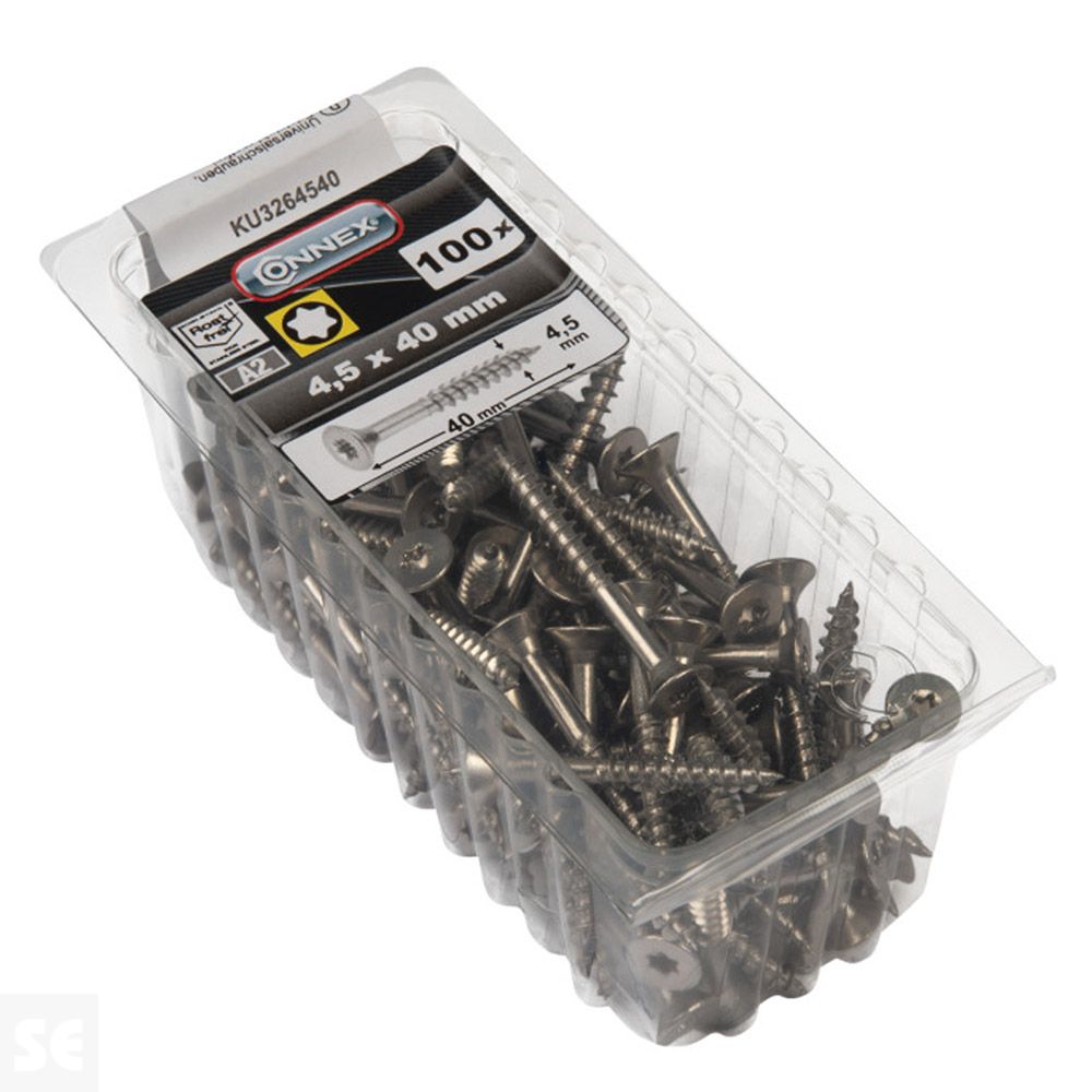 Tornillo Universal Inox A2 Tx 4,5X40 mm (100u.)