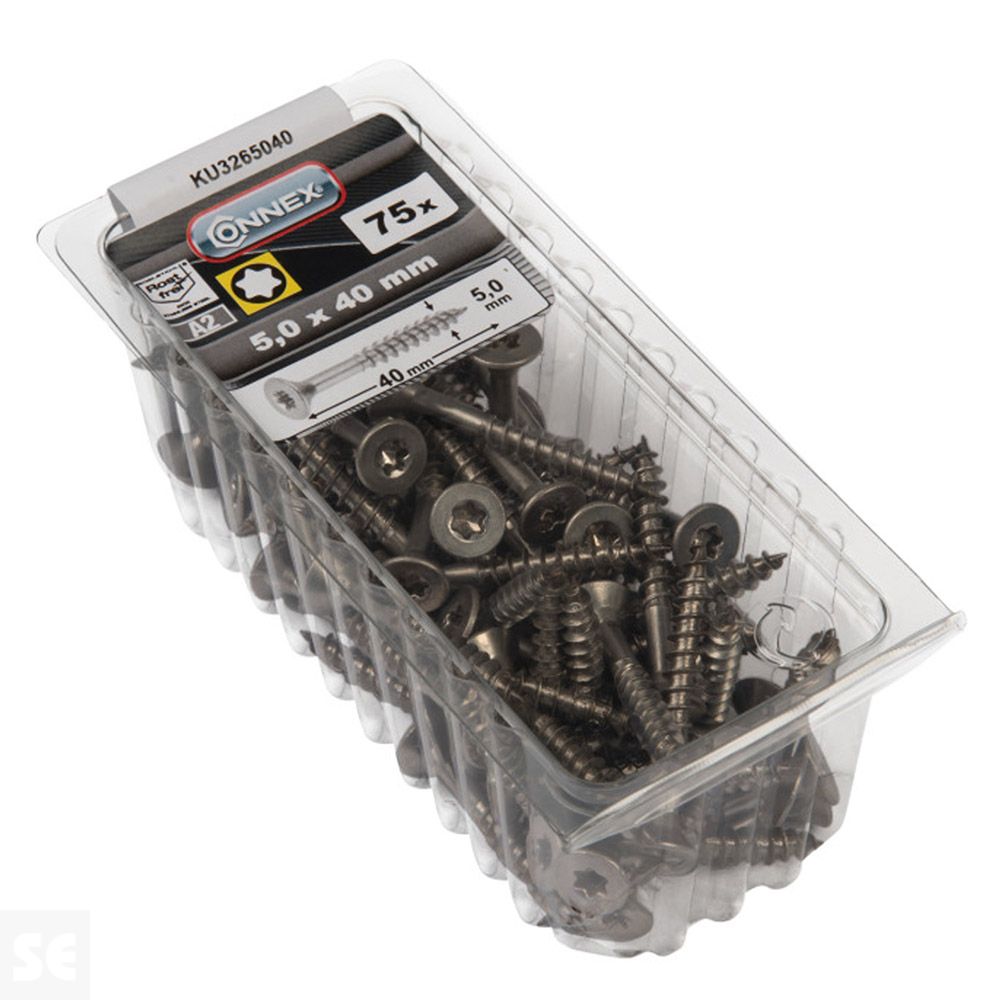 Tornillo Universal Inox A2 Tx 5,0X40 mm (75u.)