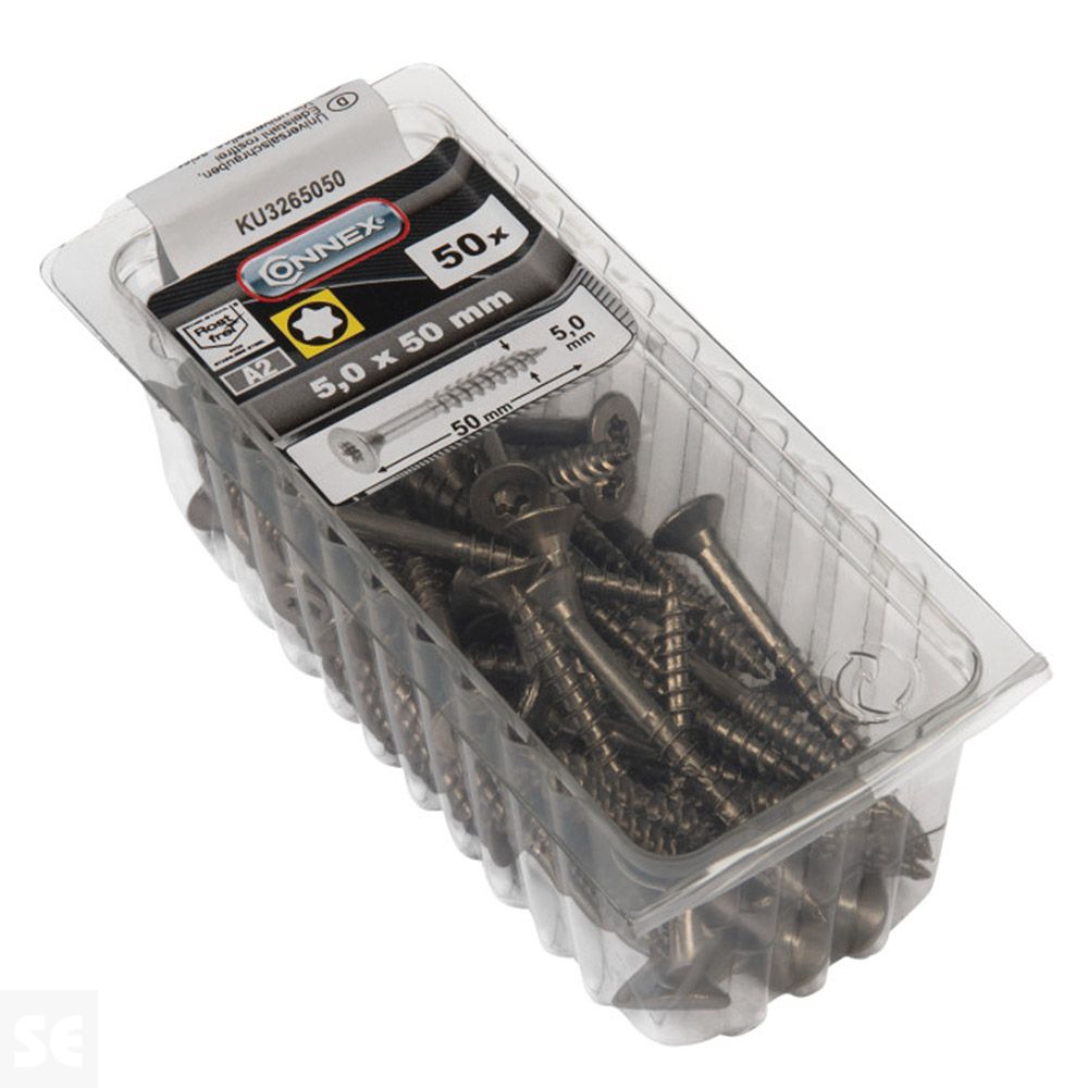 Tornillo Universal Inox A2 Tx 5,0X50 mm (50u.)