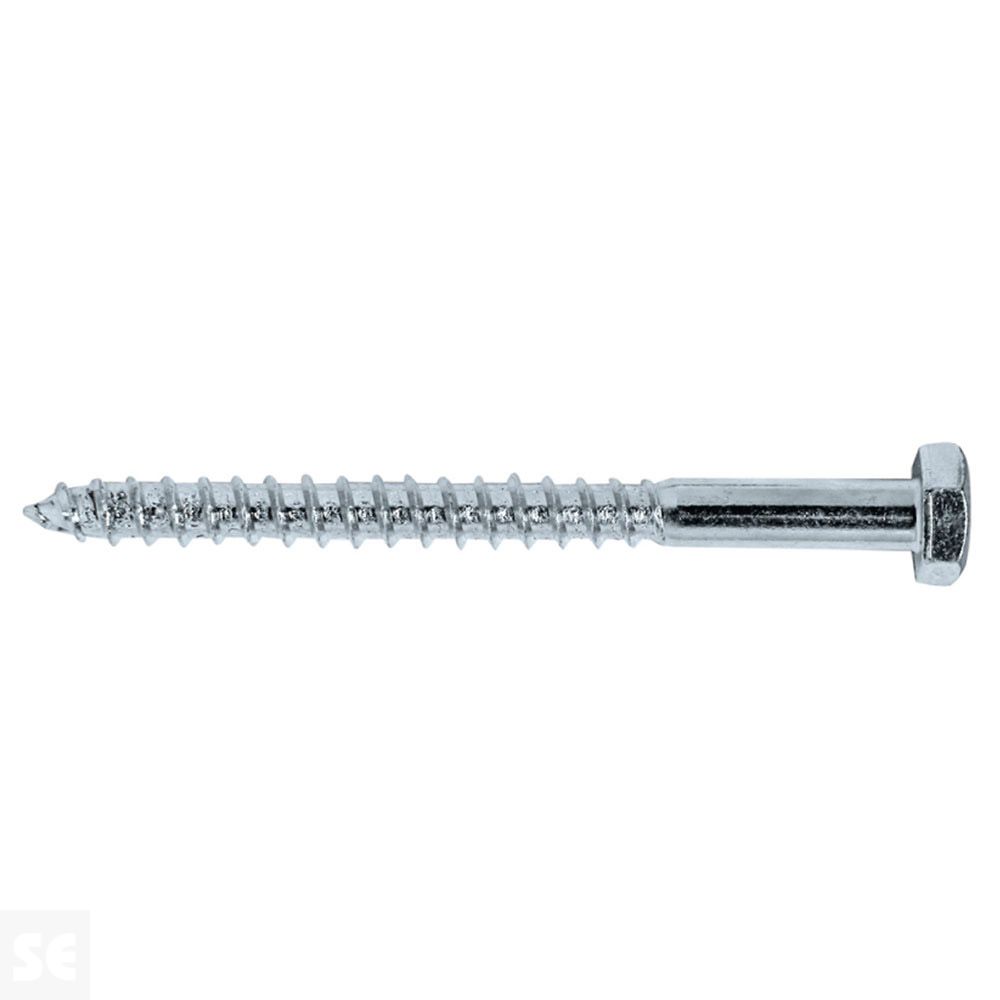 Tornillo Cabeza Hexagonal Din 571 7x80mm. Cincado (15u.)