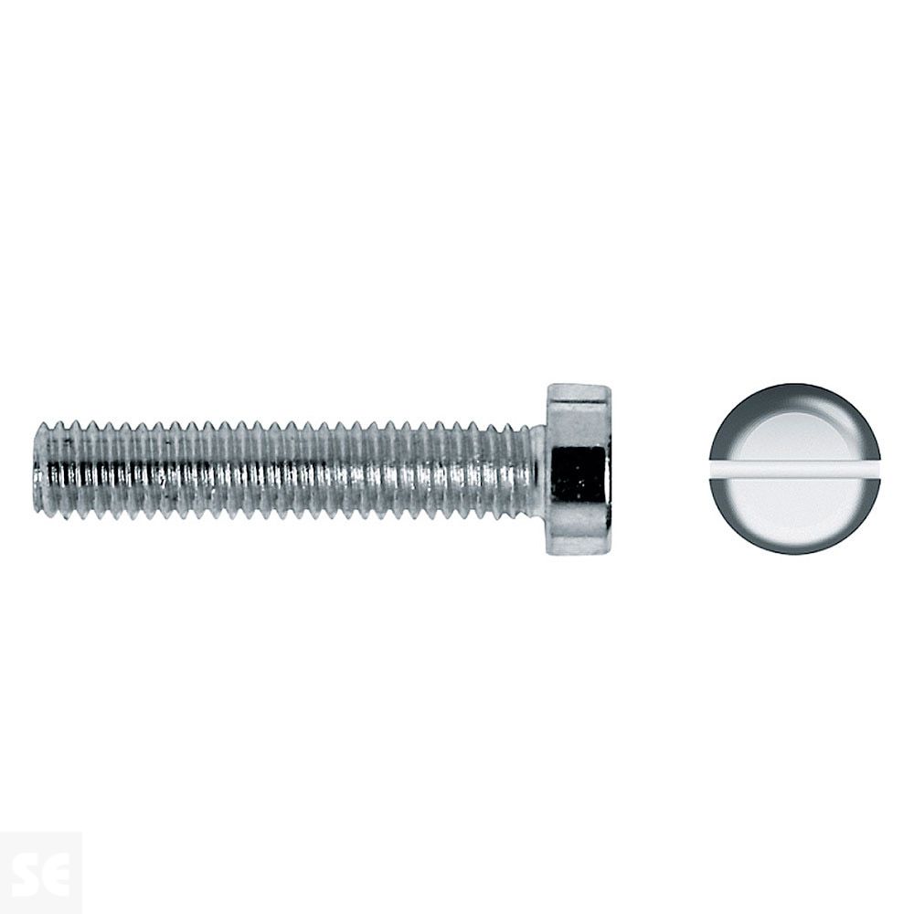 Tornillo Rosca Métrica Din 84 6x30mm. Cincado (6u.)