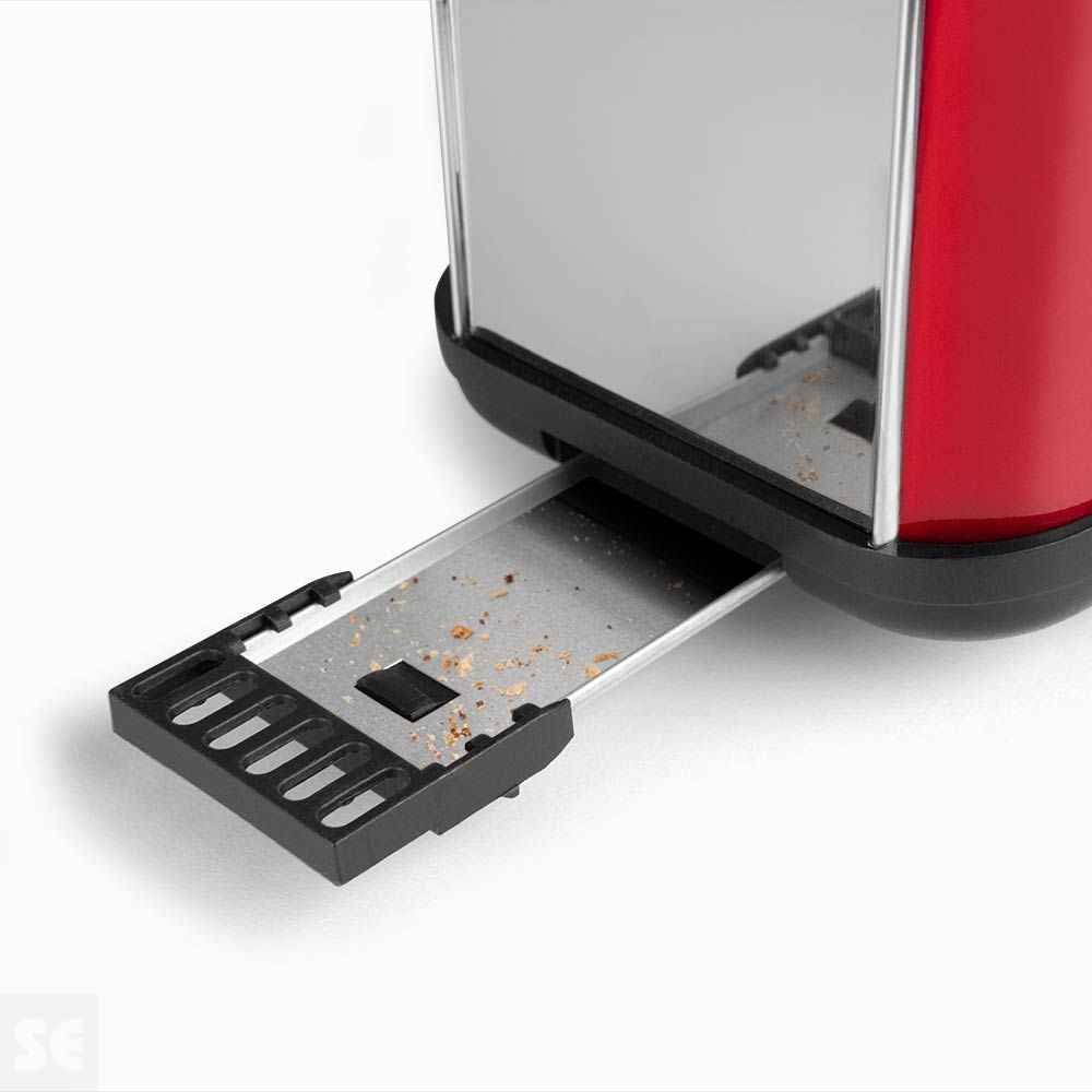 Tostadora Ranura Largas Color Rojo Potencia 220-240v