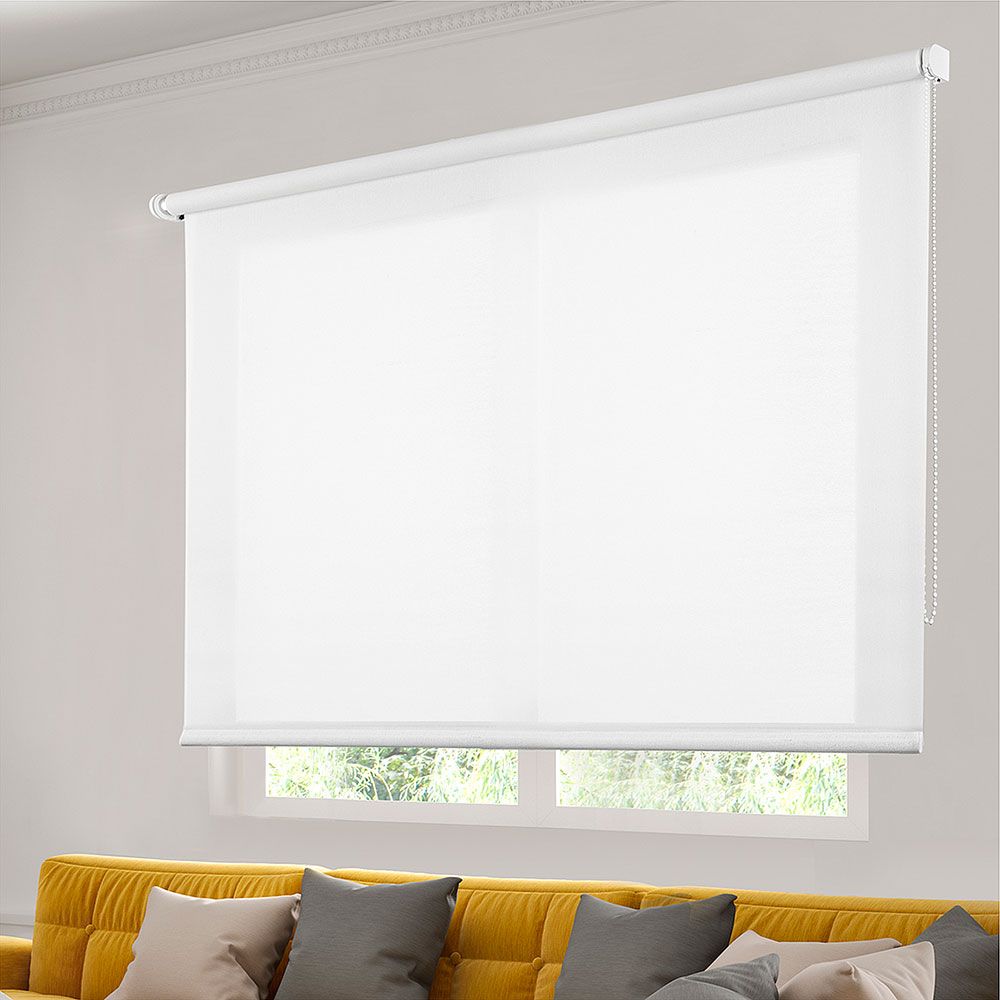 Estor Enrollable Soft Traslúcido Blanco 120x250cm