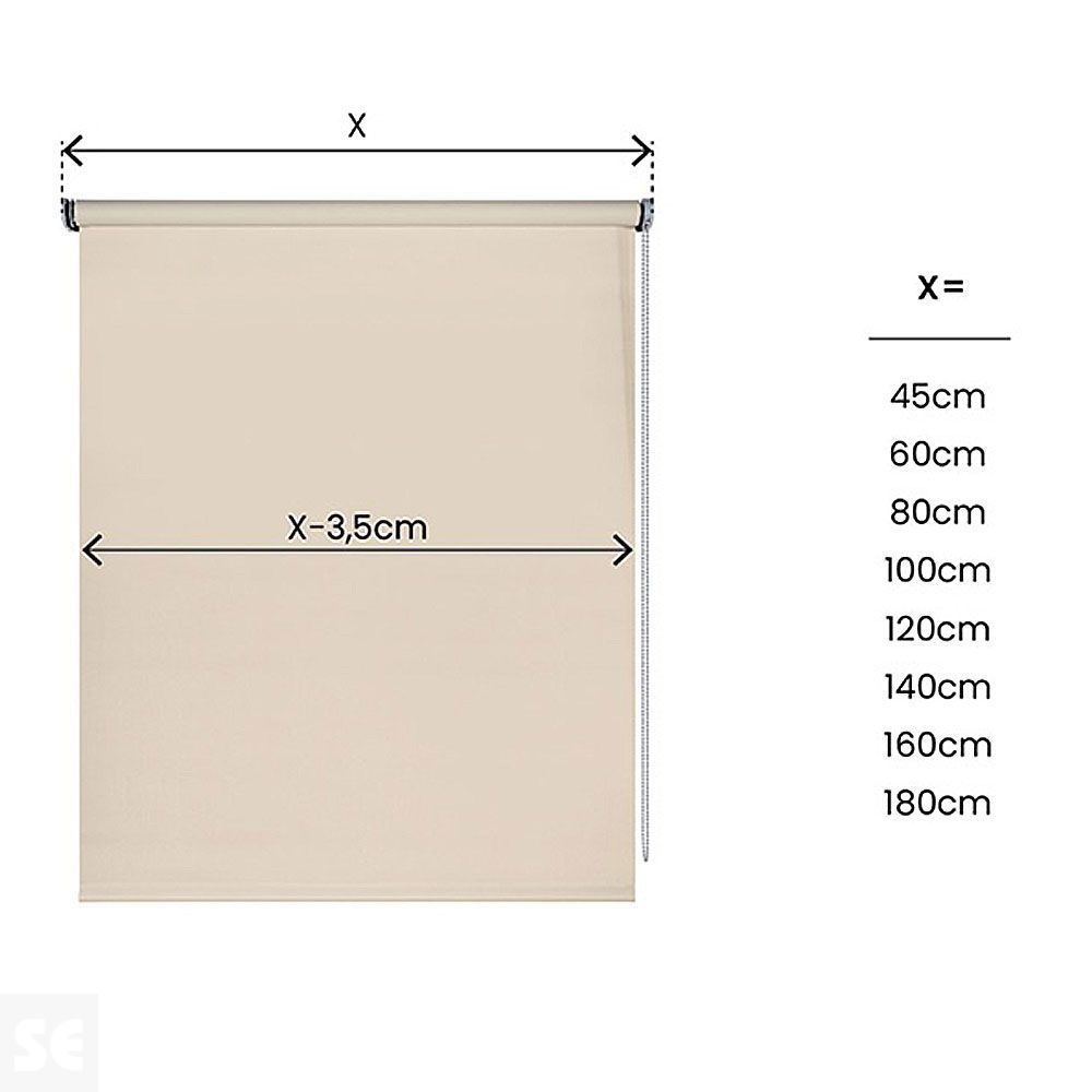 NIGHT - Estor Enrollable Opaco Piedra 140x250 cm