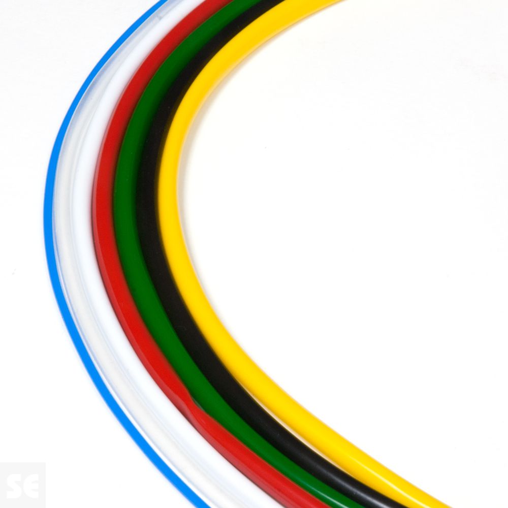 Tubo macarrón de PVC hueco colores