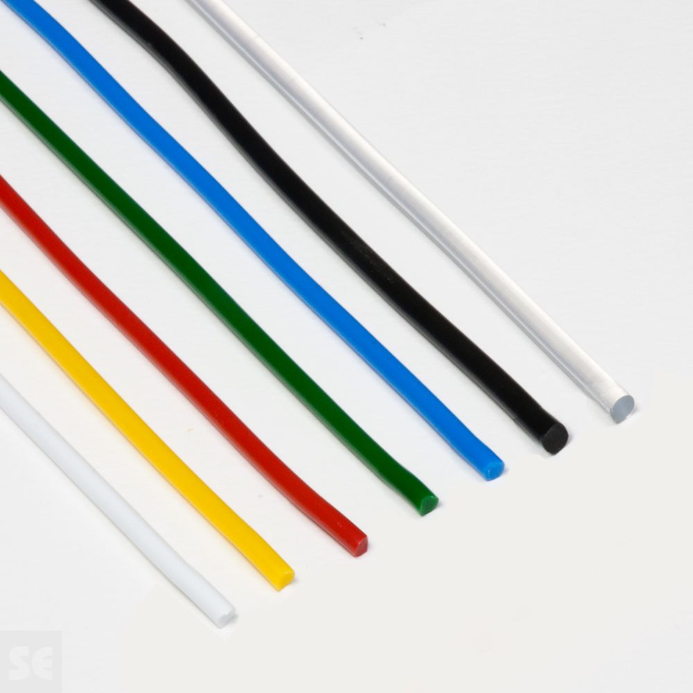 Cordón macarrón macizo de PVC colores