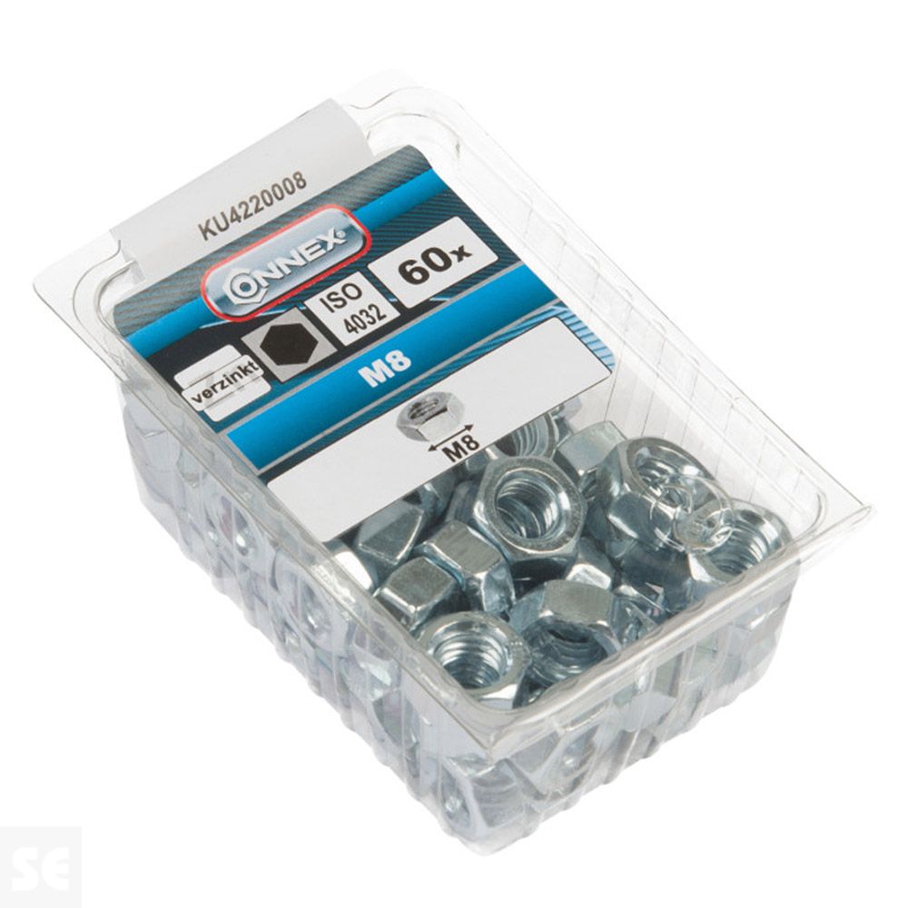 Tuercas 6 Lados Cincado M8 Vz 934 (60u.)