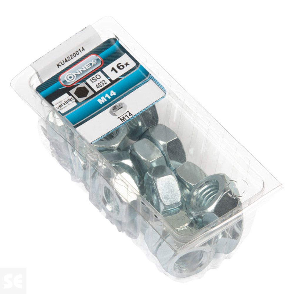 Tuercas 6 Lados Cincado M14vz 934 (16u.)