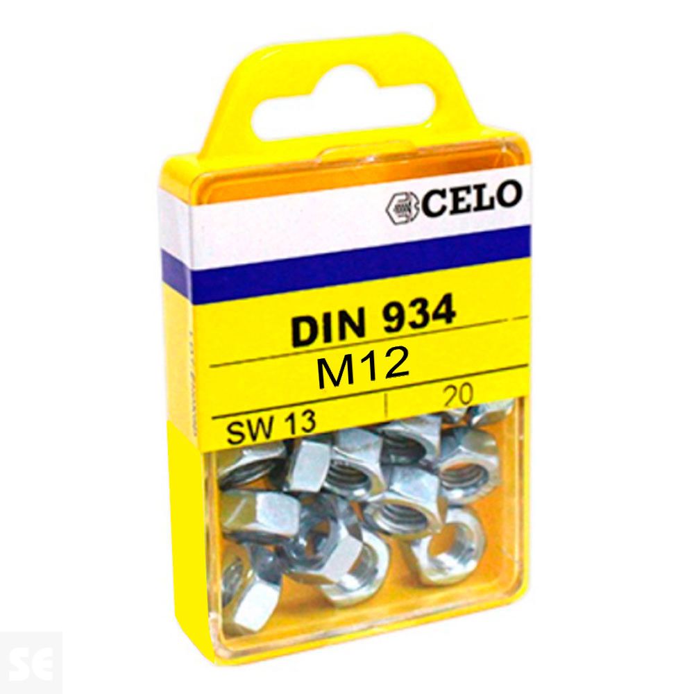 Tuerca Hexagonal Din 934 M12 Cincada (20u.)