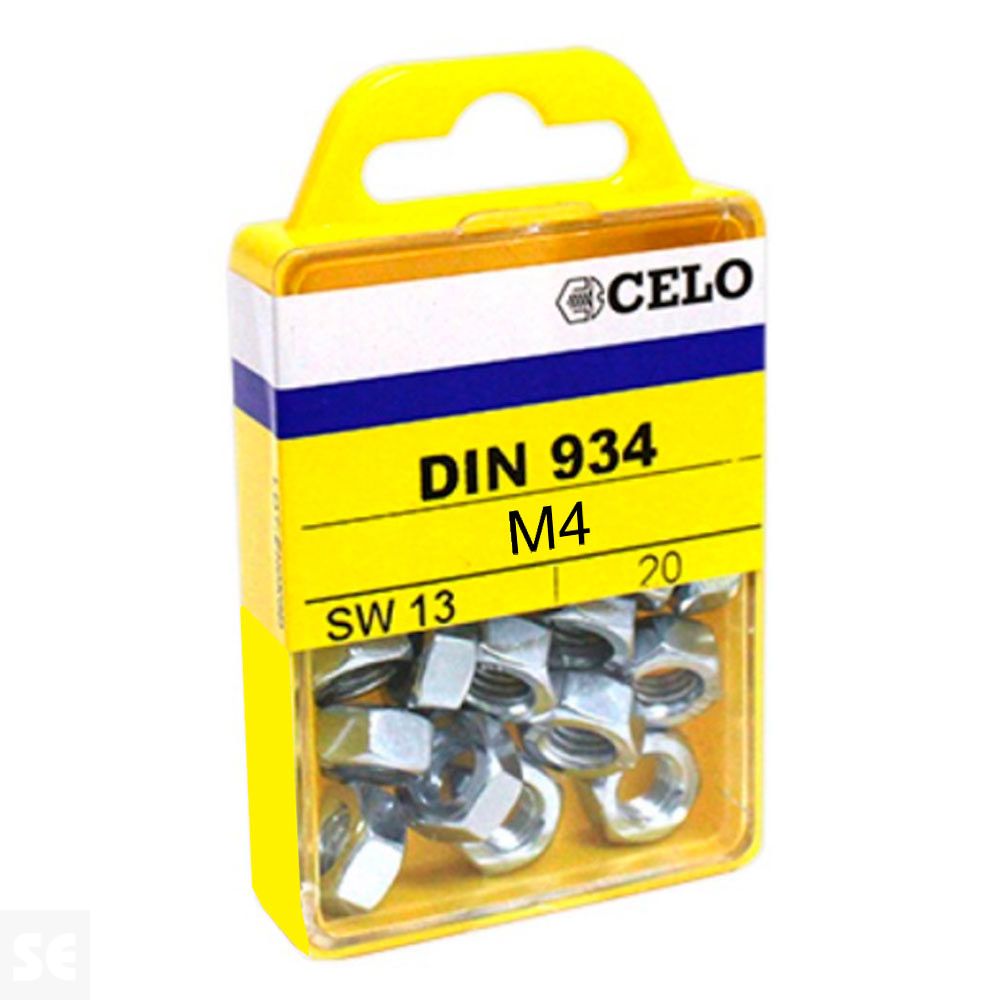 Tuerca Hexagonal Din 934 M4 Cincada (20u.)