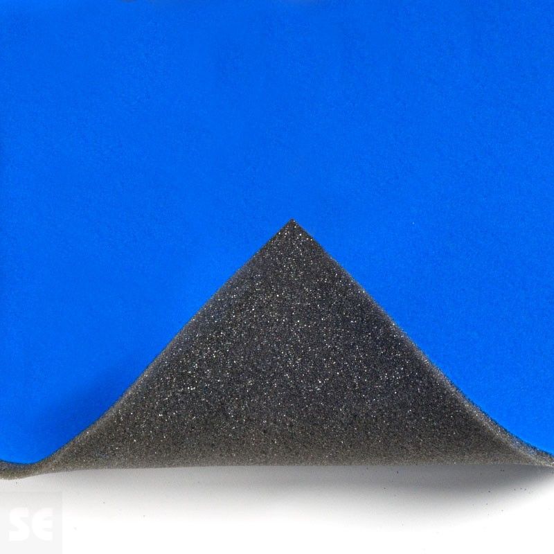 Tela Velours foamizada elástica color azul | Servei Estació
