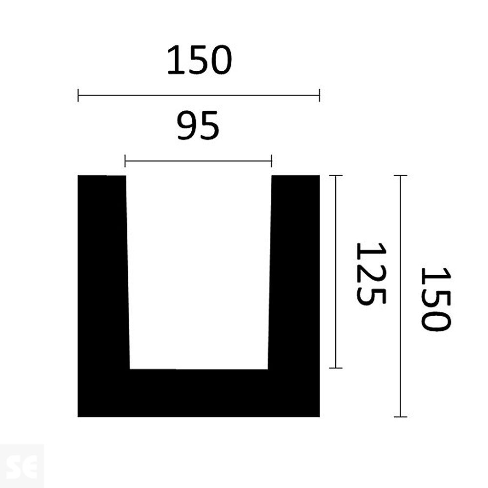 Viga Decorativa Nogal 150x150x2000 mm