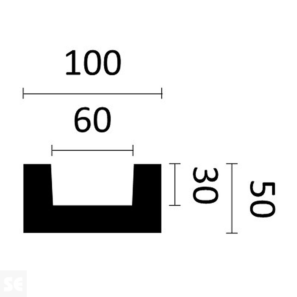 Viga Decorativa Nogal 50x100x2000 mm