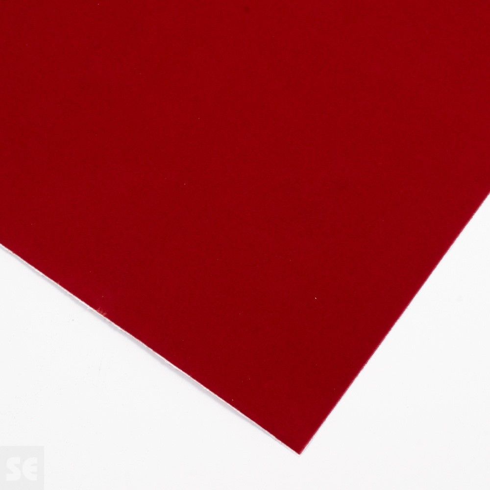 Rollo de vinilo adhesivo flocado color rojo | Servei Estació