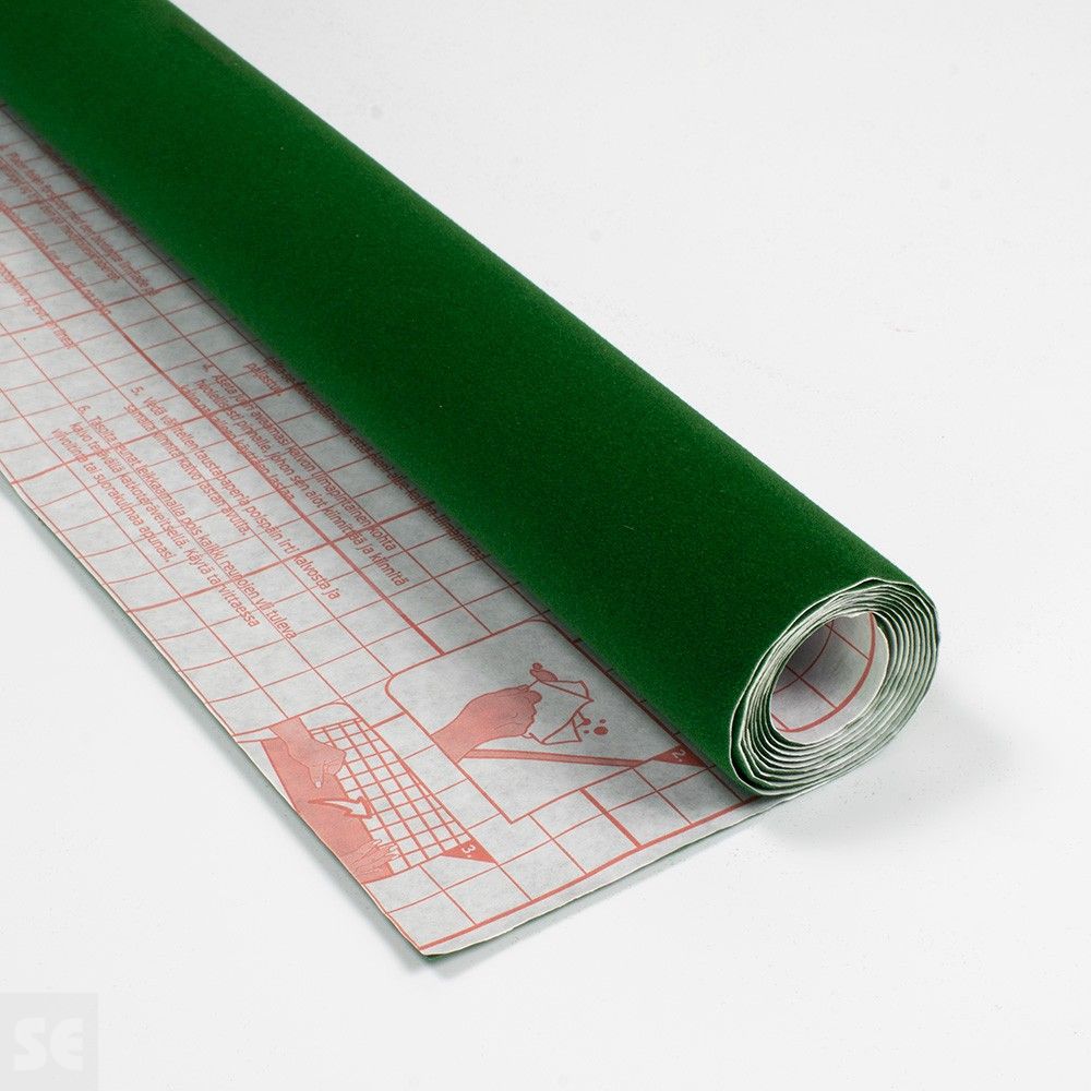 Rollo de vinilo adhesivo flocado color verde | Servei Estació