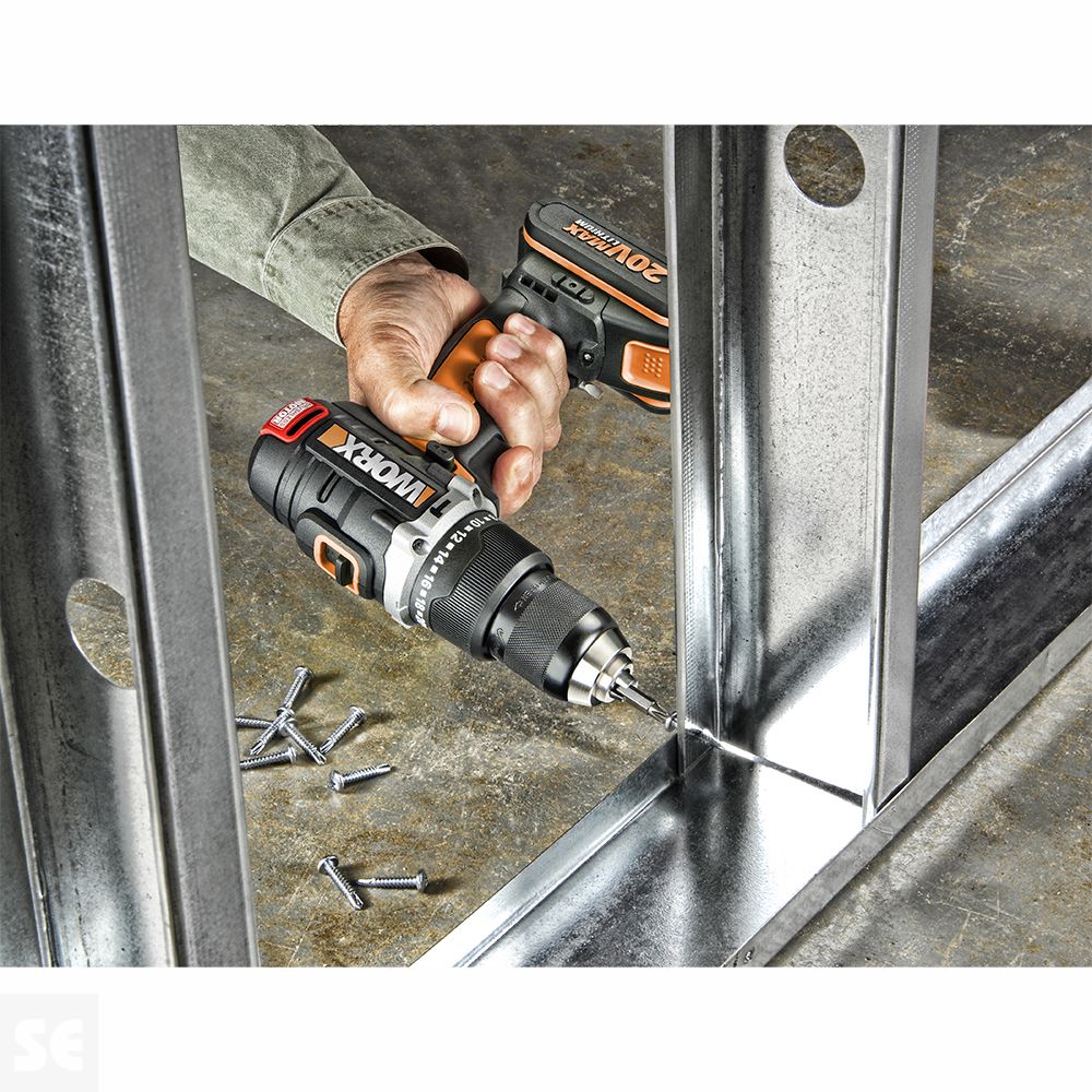 Wx373 - 20V Taladro Percutor Li-Ion 2Bat 2Ah. Bl