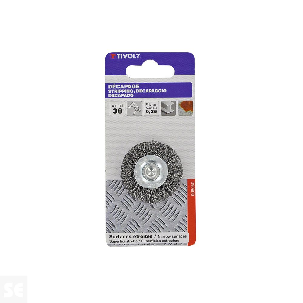 Cepillo Circular Taladro Acero Decapado Metal 38Mm