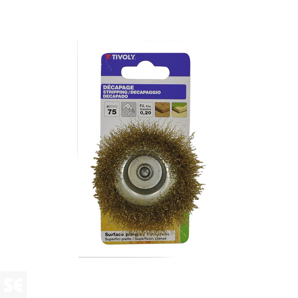 Cepillo Abrasivo Ciopa Acero Latonado Diam. 75Mm.