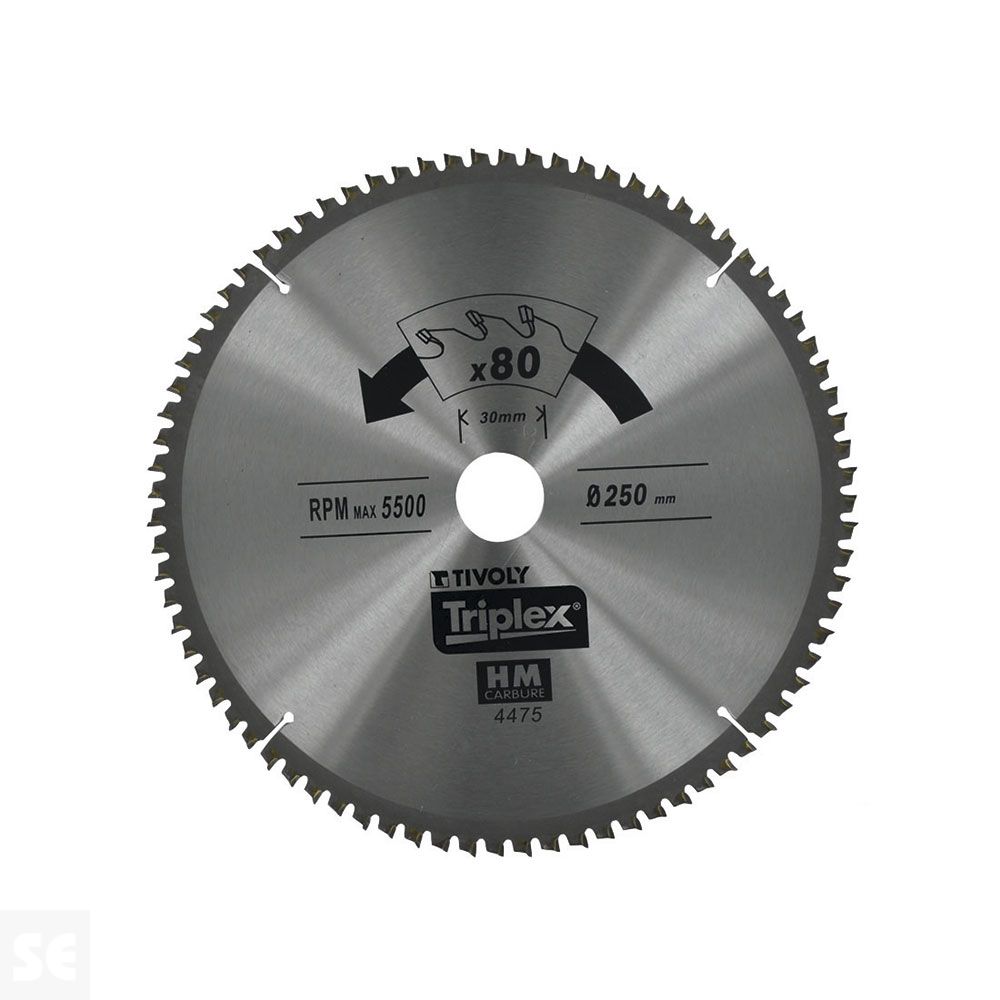 Hoja Sierra Circular Tivoly Diam 250Mm 80 Dientes