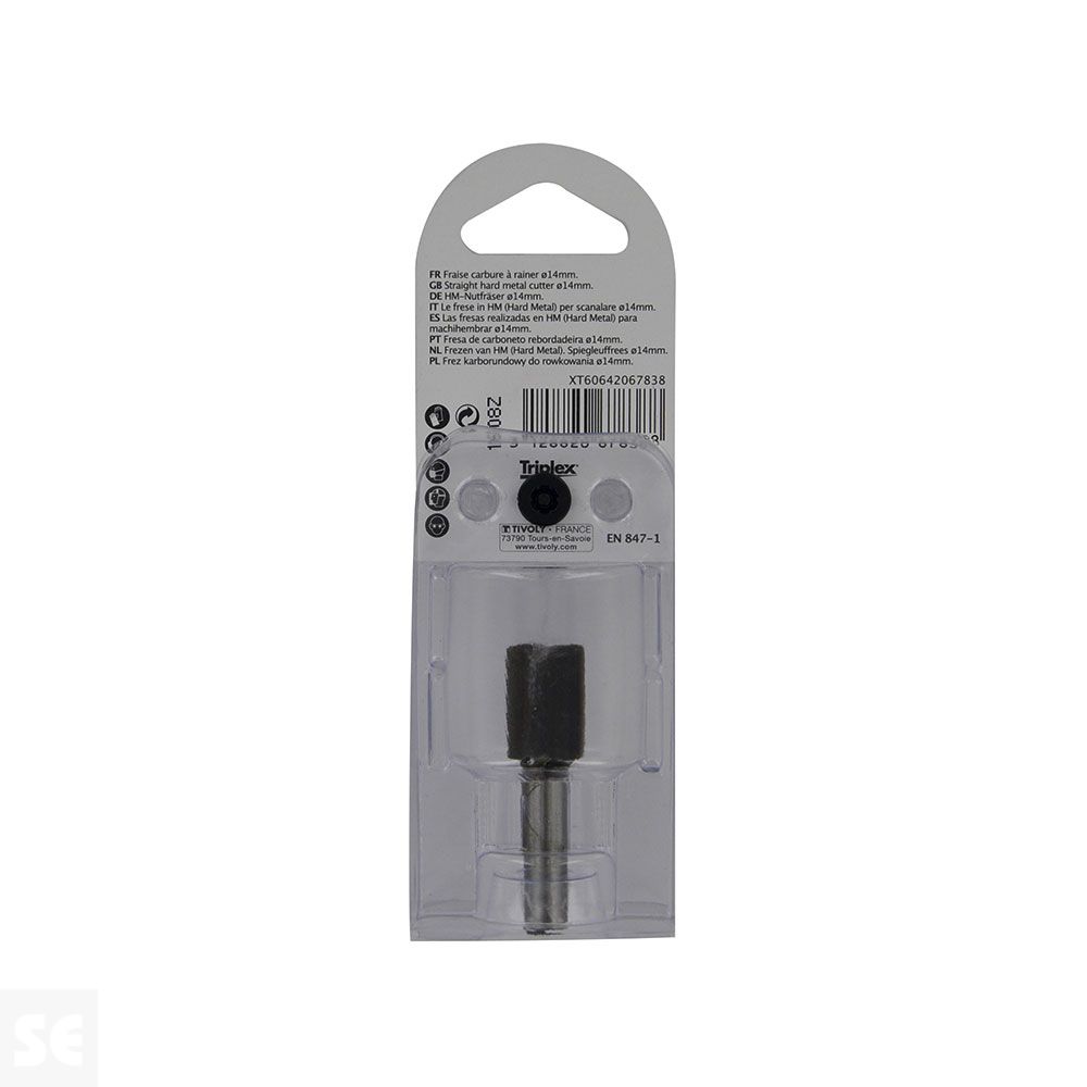 Fresa Ranurar Derecha 2 Filos Rectificados 14Mm