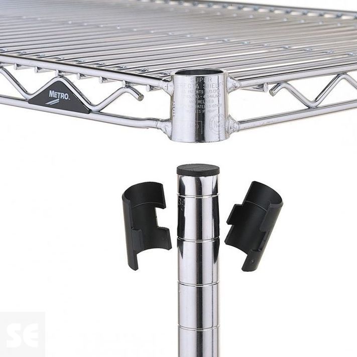 Poste Estantería Super Erecta Cromo 220cm. (largo)