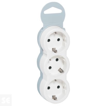 Adaptador Blanco/Gris 3x2p+T 10/16 Frontal