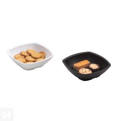 Bol Cuadrado Plastico Blanco 11,5x11,5x3,5Cms