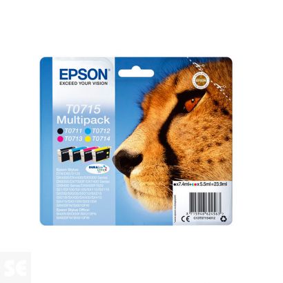 Cartuchos Tinta Epson T0715 Pack 4 Color