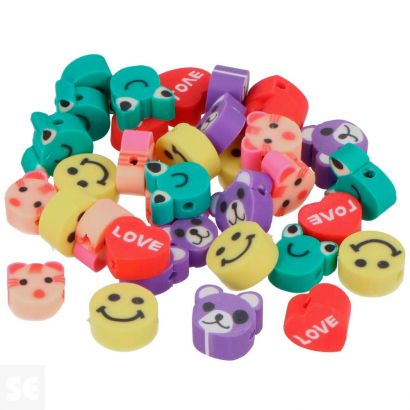 Cuentas 14864 Poliméricas Infantiles Diam.10x4mm 35u..