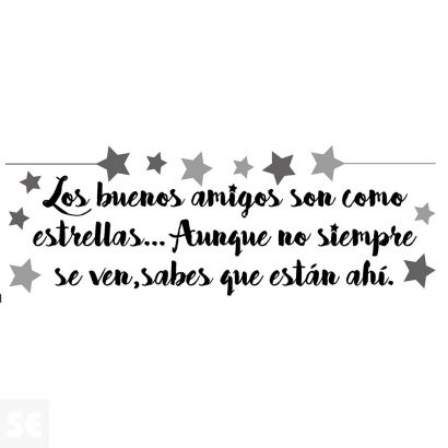 Sticker Deco Los Buenos Amigos... 24x68Cm