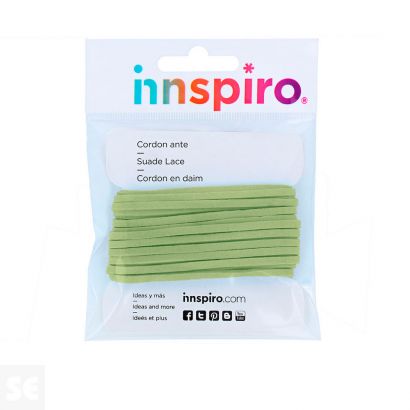 Cordón Ante Plano Verde 3Mm. 5M.