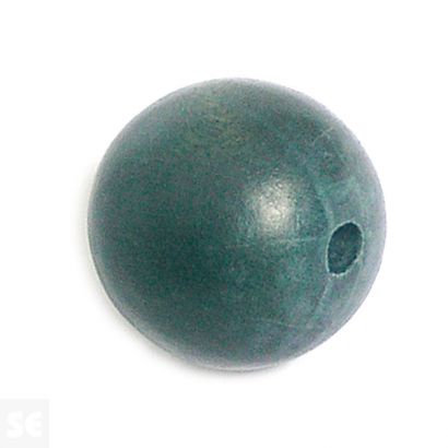 Cuenta Madera Bola Encerada Gris Diam. 15Mm. 10U.