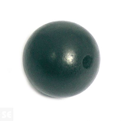 Cuenta Madera Bola Encerada Negra Diam. 25Mm. 10U.