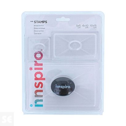 Set 3 Bloques Acrílicos C/Mango Intercambiable 5x5/6x10/10x15Cm