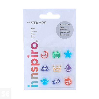 Set Sellos Acrílicos Transporte Y Otros 5,3x6Cm.